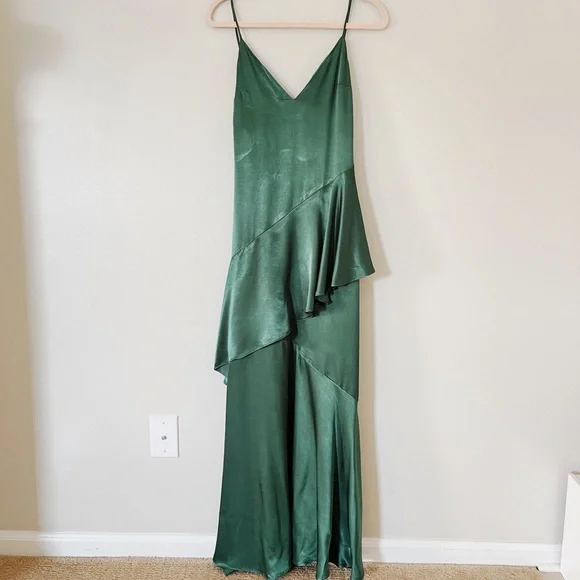 lovers and friends green dress Lovers and Friends Farrah Gown in Pear Green